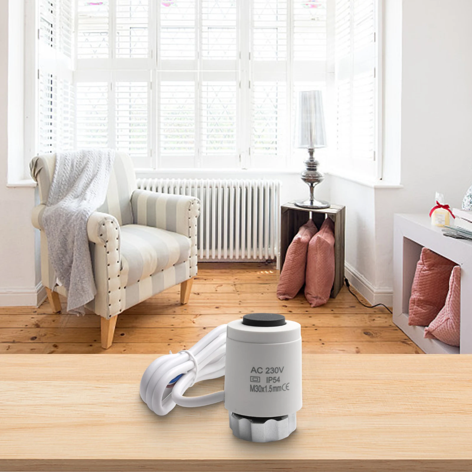 230V Electric Thermal Actuator For Underfloor Heating TRV Thermostatic Radiator Valve Normally Closed Normally Open