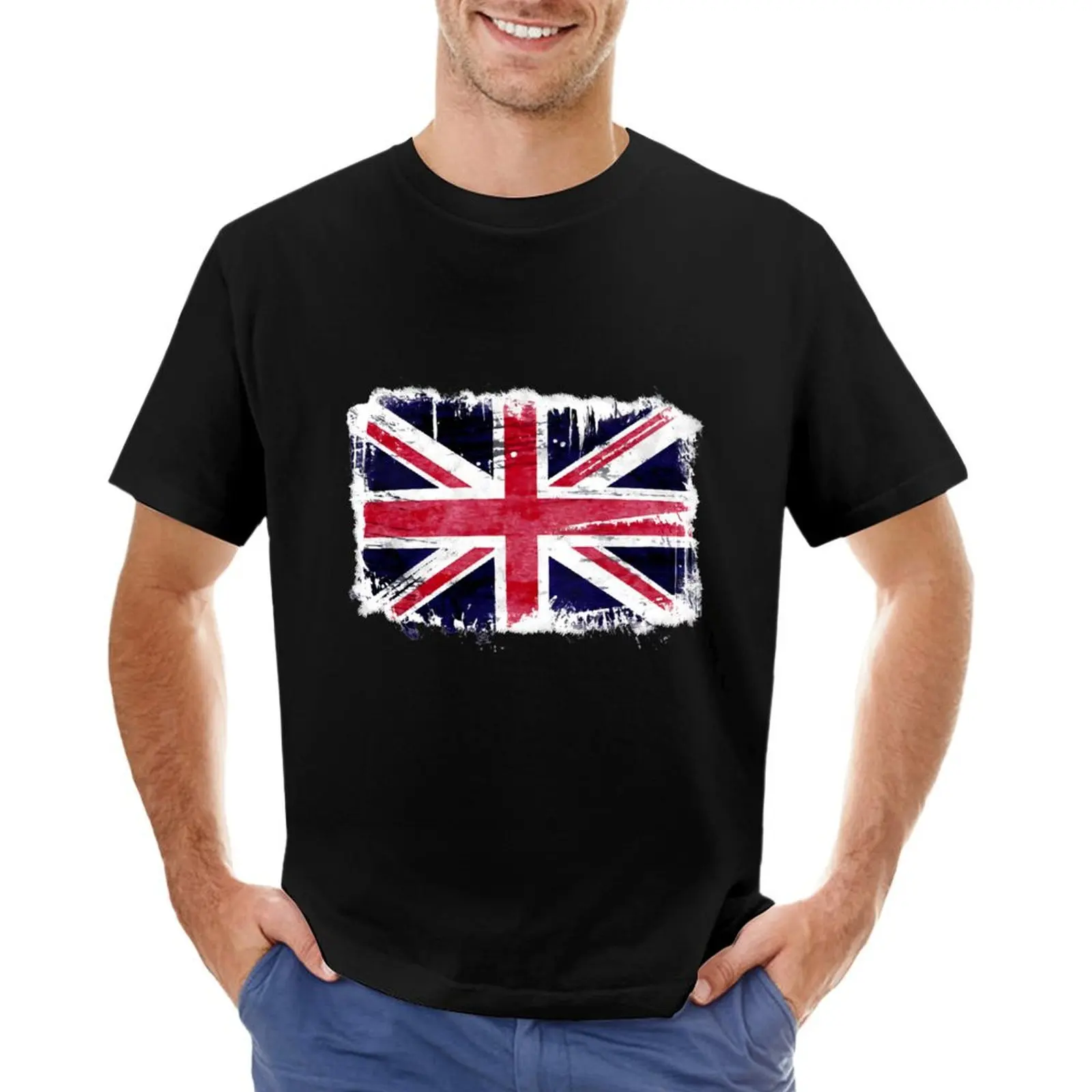 

Distressed Union Jack Flag T-shirt quick drying quick-drying Men's t-shirt