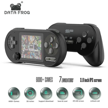 Data Frog SF2000 Handheld Game Console Built-in 6000 Games Portable Game Player Classic Mini Retro Video Game Console for GBA/SNES