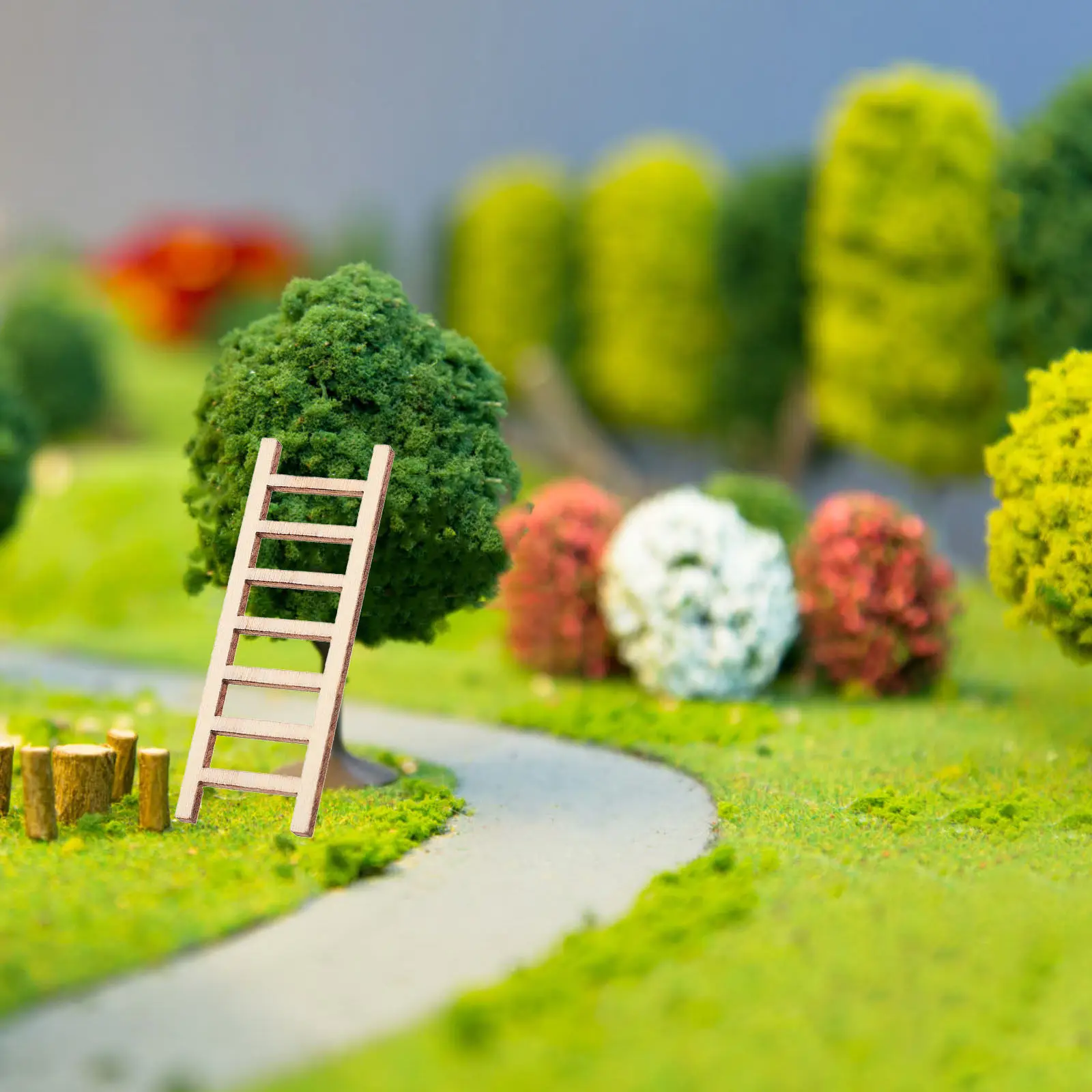 

20Pcs Mini Wooden Ladder Decor Small Rustic Step Ladder Indoor Fairy Garden Dollhouse Decoration Accessories Dollhouse Decor