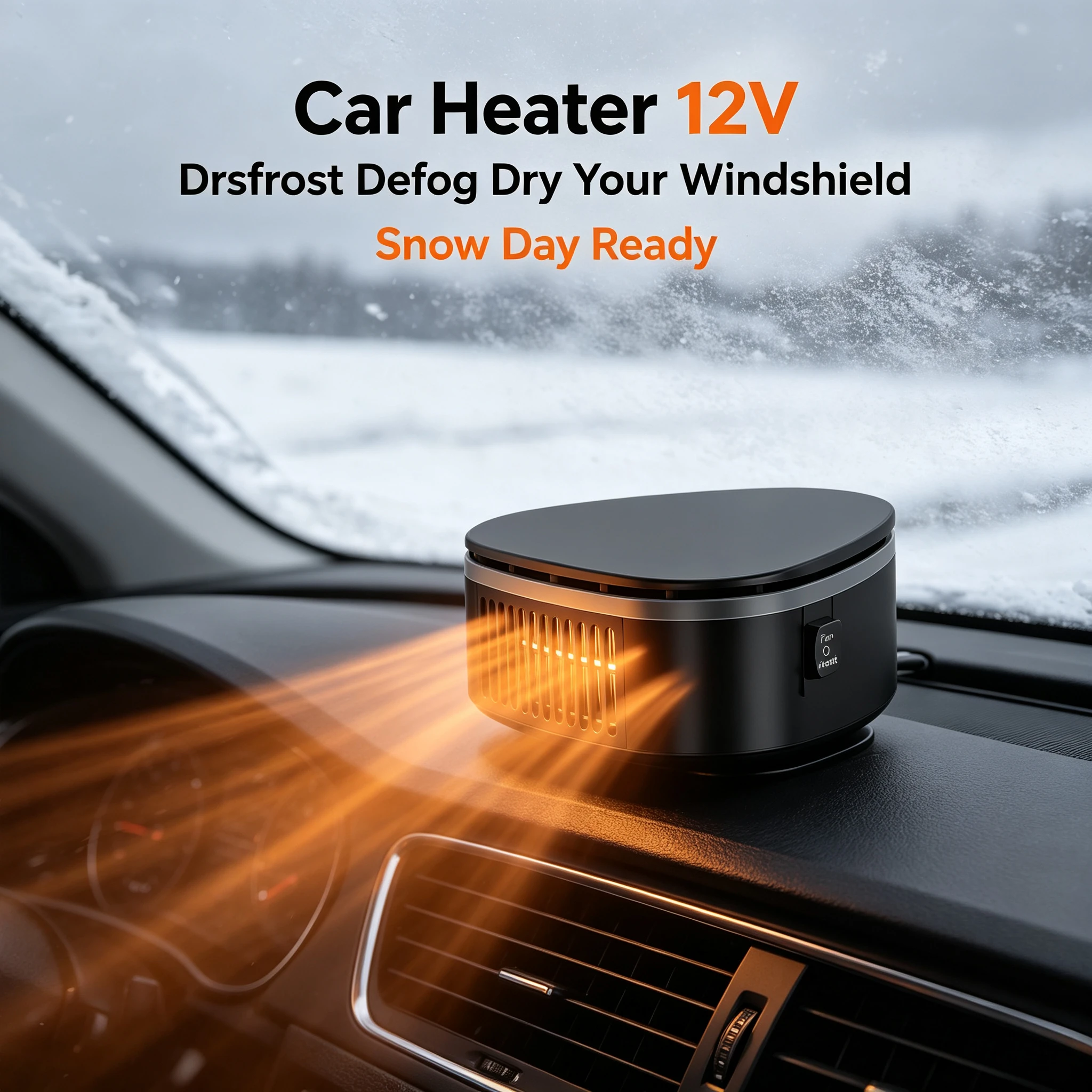 Anti-Fog Car Windshield Demister Defroster 12V Fast Heating Heater Cooling Fan Preheater Winter Auto Interior Accessories