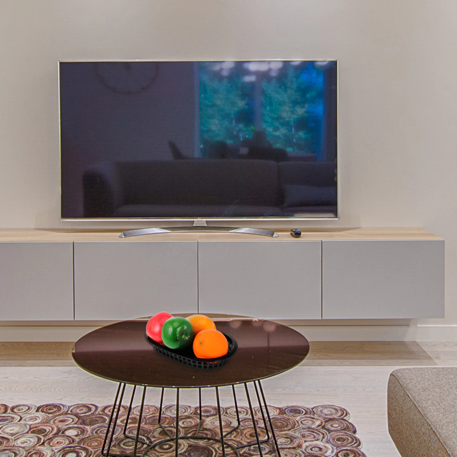 

12Pcs Plastic Fast Food Baskets Boat Shaped Trays for Chips Burgers Fruits Snack Dessert Plates Easy Cleaning Fruit Trays