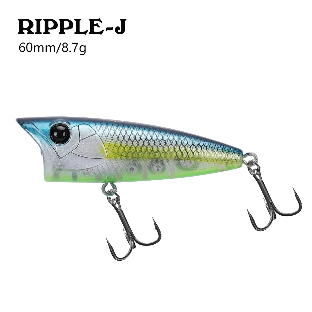 Tsurinoya 60f Popper Oppervlakte Vissen Lokken Rimpel 60Mm 8.7G Breken Water Chatterbait Baars Snoek Topwater Riviervissen Hard Aas
