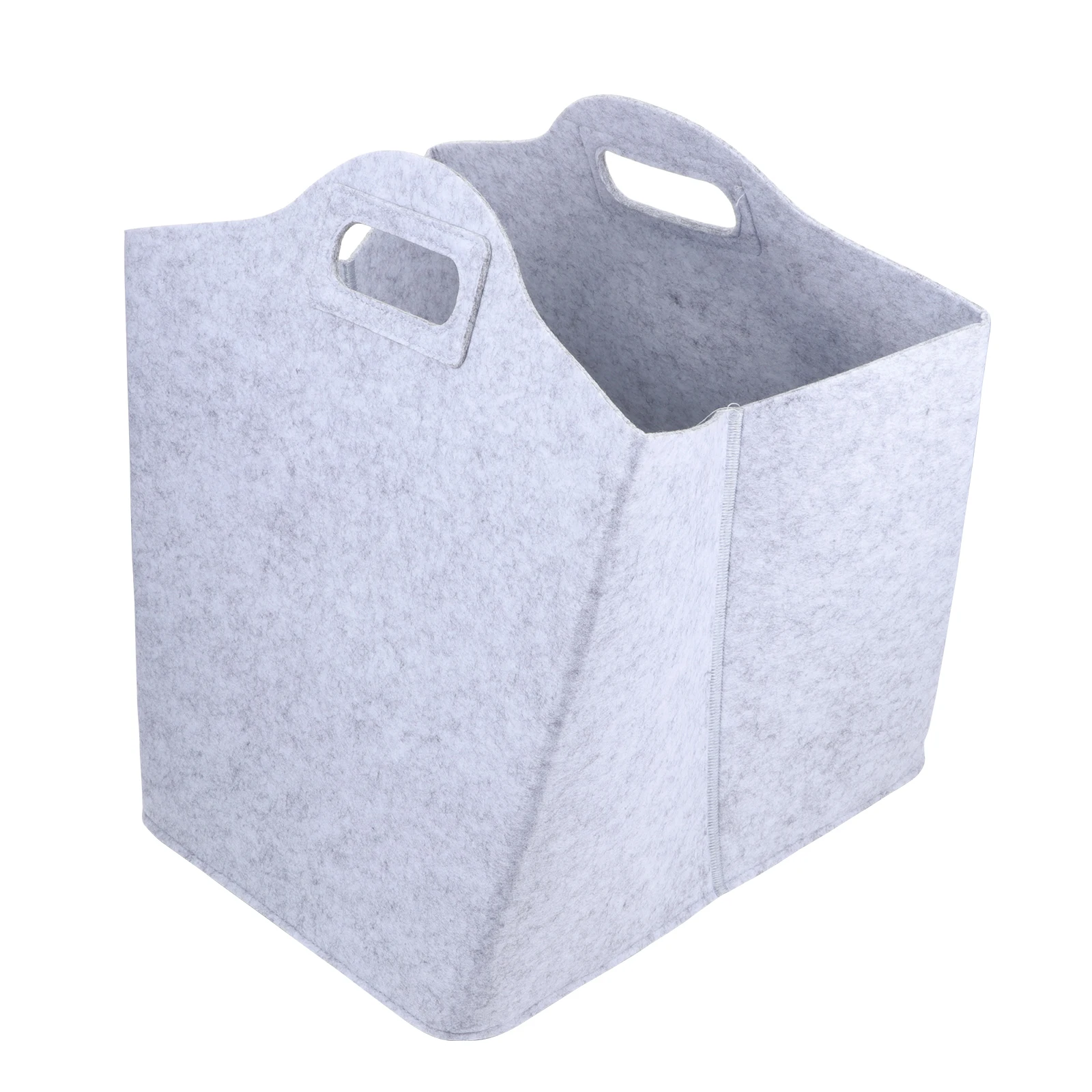 

Felt Storage Basket Large Capacity Collapsible Organizer Grey Multi-Functional Home Use Foldable Laundry Container