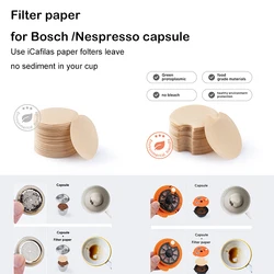 Disposable Paper Filter for Tassimo & Nespresso Coffee Reusable Capsules Prevents Clogging Keeps Capsules Clean RECAFIMIL