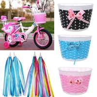 New Multicolors Children Bicycle Storage Hand Woven Bike Front Carrier Bowknot Bag Bike Basket