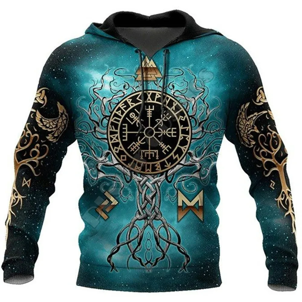 2023 Fashion Nw Retro Men Hoodies Wolf And Dragon Tattoo 3D All Over Printed Mens Sweatshirt Unisex Vintage Long Sleeves