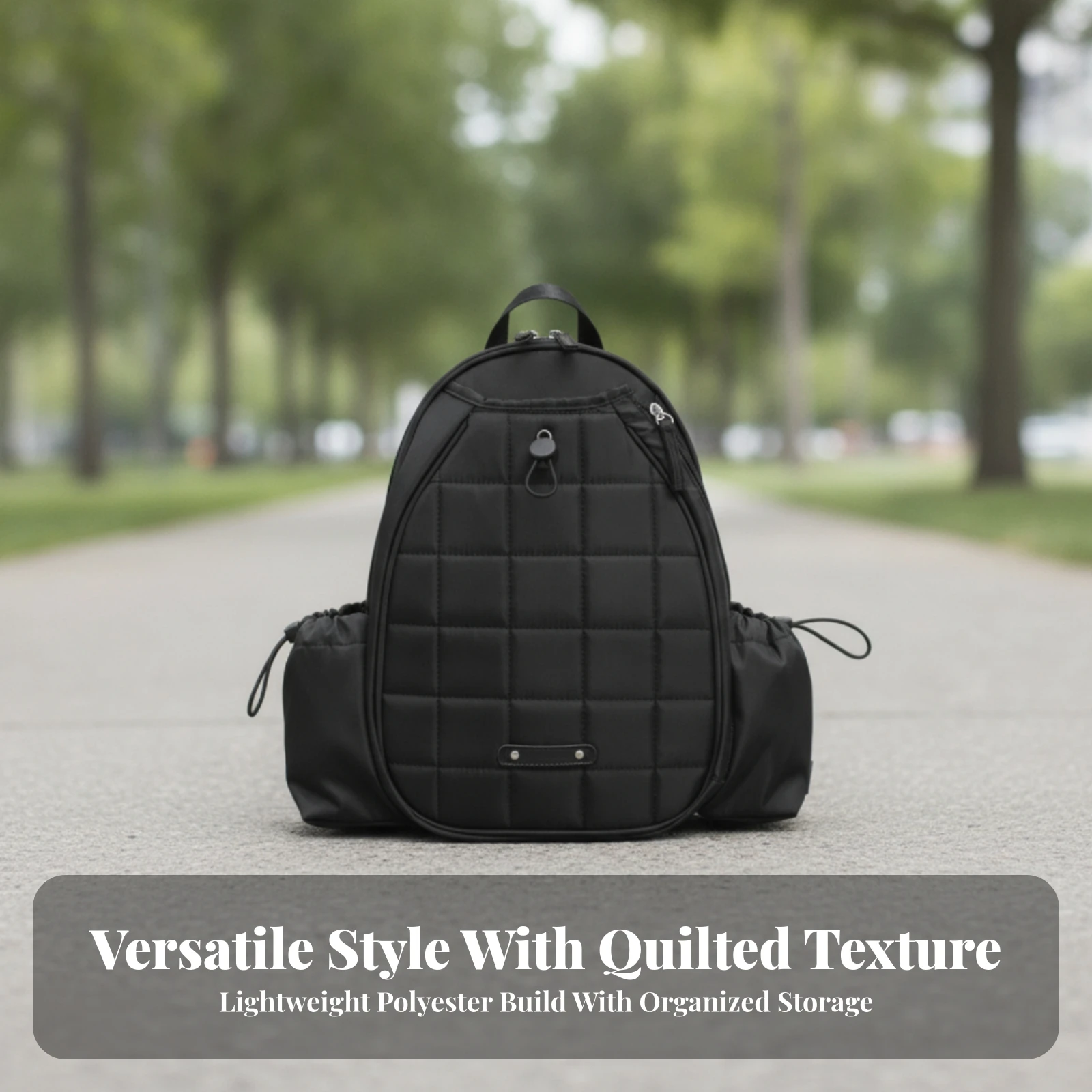Sports Bag Lightweight Quilted Pickleball Backpack Quilted Pickleball Bag Adjustable for Active Commuters, Everyday Carry