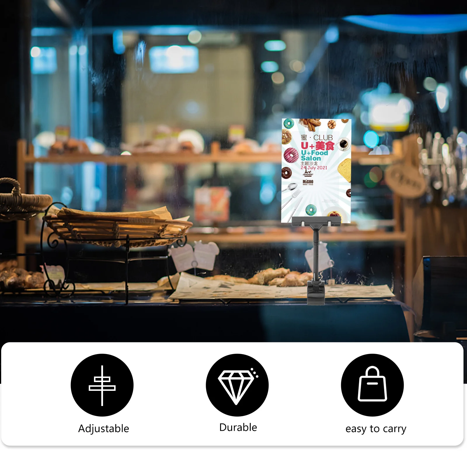 Plastic Clip Tag Sign Label Clamp Promotions Display Price Cards Three-dimensional Hanging Decoration