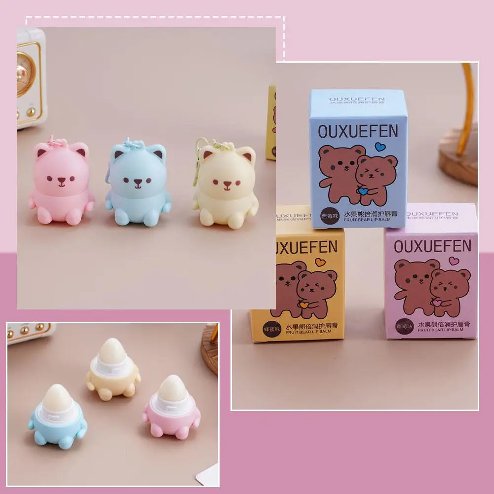 귀여운 작은 애완동물 립밤은 보습과 보습을 제공하여 립 라인을 개선합니다. 어린이를 위한 동상 방지용 프라이머 수리 J5D4