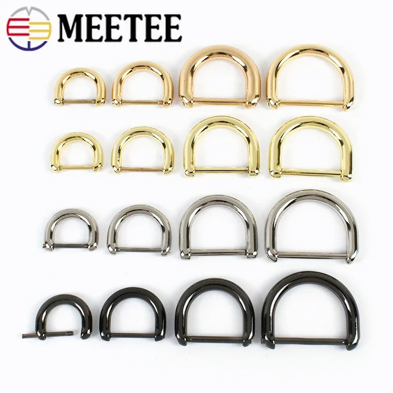 

Meetee 10/20pcs 13-25mm Metal O D Ring Buckles Removable Bags Strap Replace Clasp Hanging Hook DIY Luggage Hardware Accessories