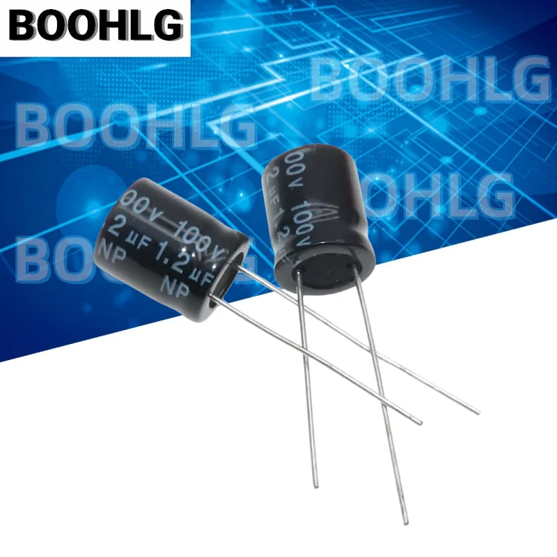 10PCS original genuine 1.2uf NP non-polar audio electrolytic capacitor 100v 1.2uf 10X13mm