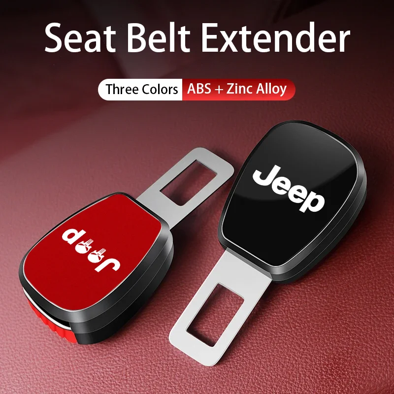 1Pcs Car Seat Belt Pad Extended Buckle Plug Buckle Auto Accessory For Jeep Grand Cherokee Wrangler JK Gladiator Compass Renegade