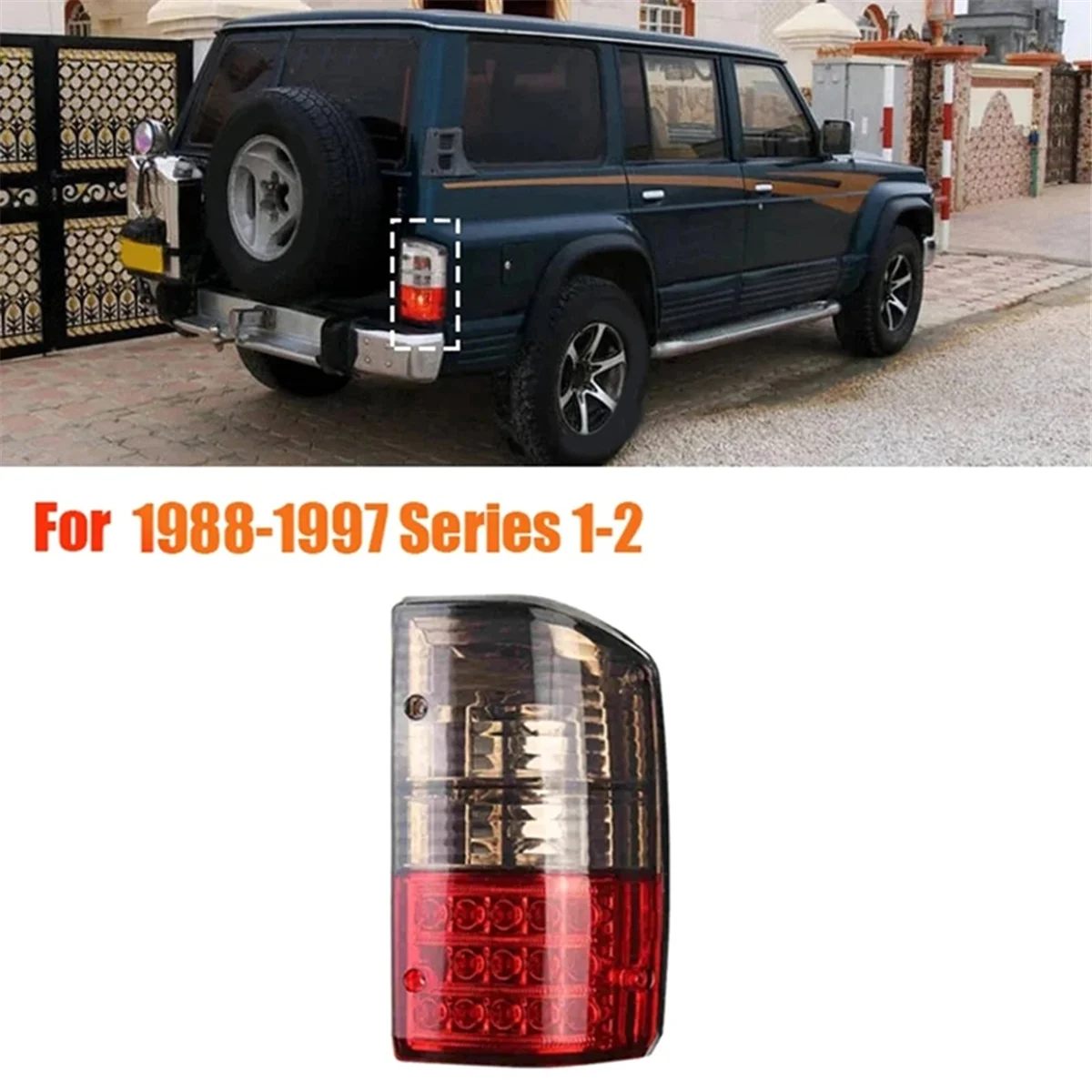 المصد الخلفي الأيمن مصباح ليد خلفي الجمعية مصباح إيقاف الفرامل لنيسان باترول GQ 1988-1997 2655505 ي00