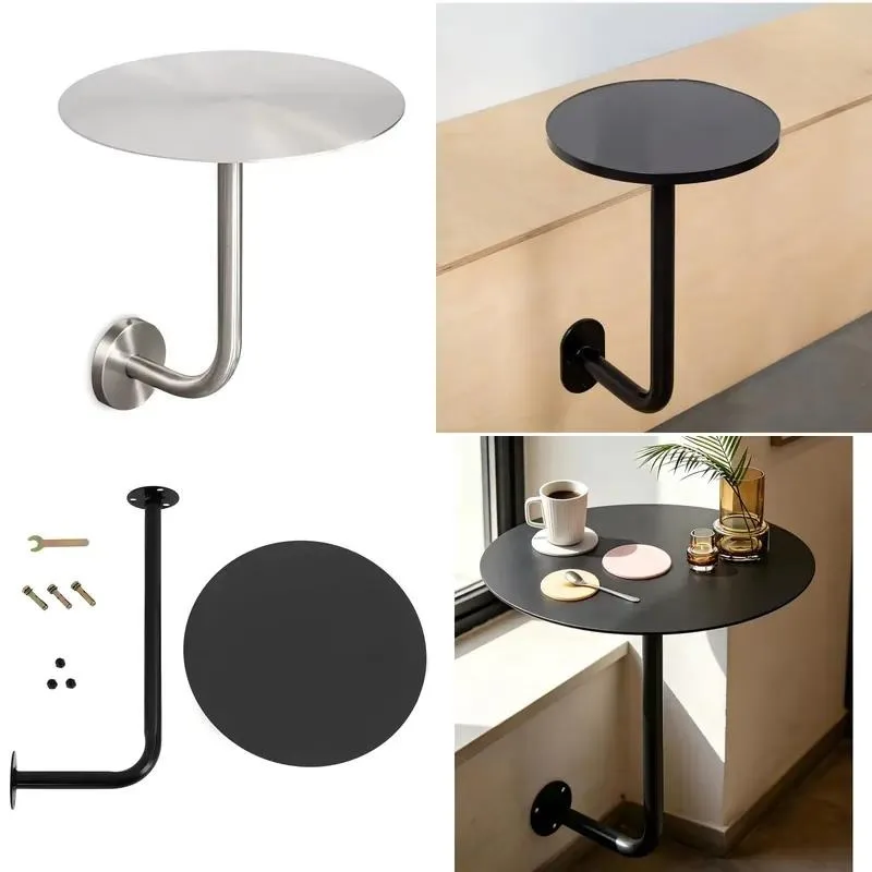 Custom Stainless Steel Wall Mounted Cafe Bar Table