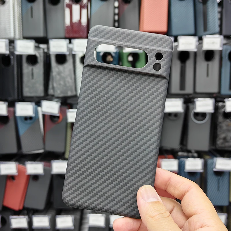 

ZXKE Carbon Case For Google Pixel8Pro Hard Cover Ultralight Ultrathin Comfortable Commercial 600D Aramid Fiber Protective Shell