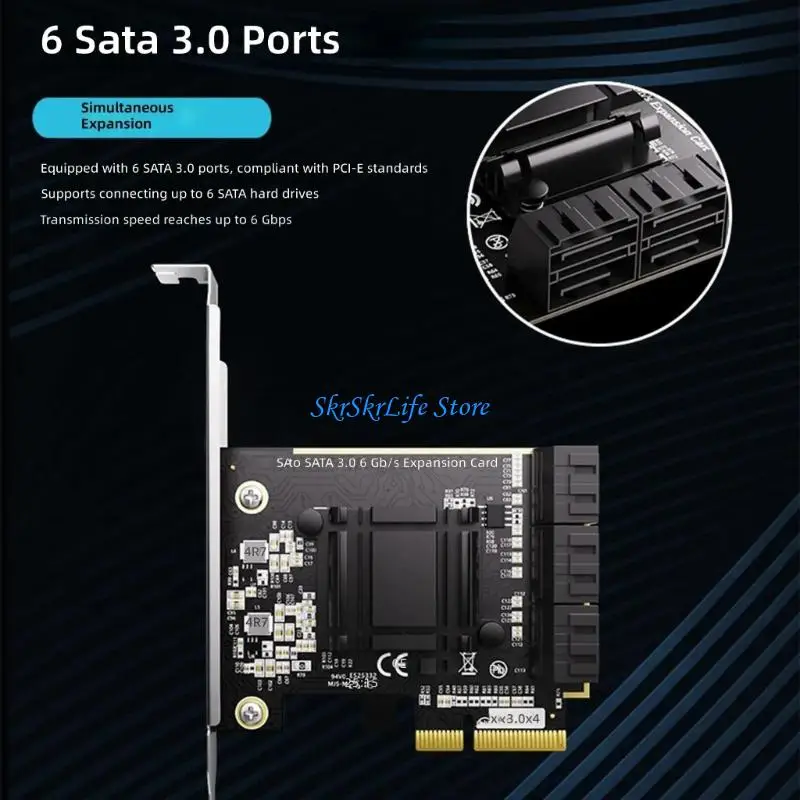 

E65E Desktop Computer SATA3.0 Expansion Card Featuring 6Gbps Transfer Rate And Broad System Compatibility