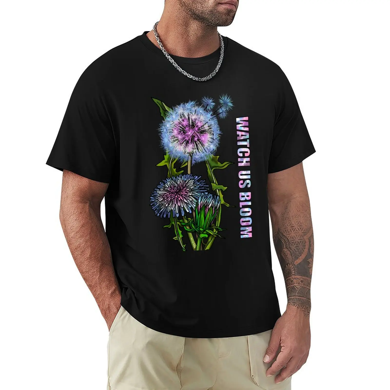 

Watch Us Bloom Dandelion 2023 T-Shirt man t shirt shirts graphic tees Clothing Men's t-shirts