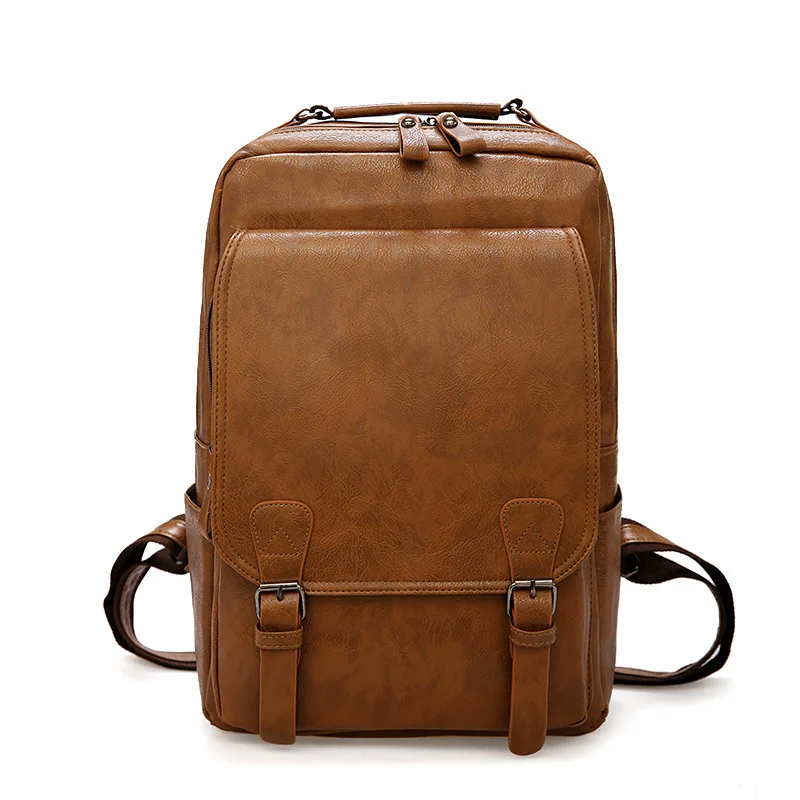 Multifunctional Pu Waterproof Laptop Backpack Antitheft Business Travel Bag Lightweight Durable Men's Backpack For Work