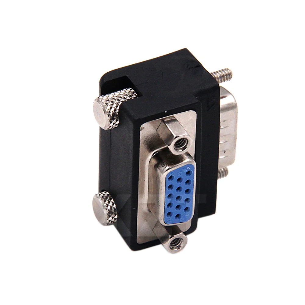 90-градусный прямоугольный адаптер VGA SVGA «папа» к VGA 15-контактному «мама» для монитора для ПК, ноутбука, ТВ
