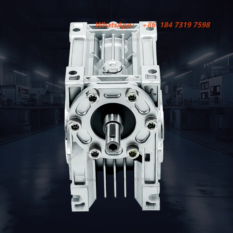 High-Quality NRV030 Input Hole 9mm Output Hole 14mm Reducing Motor Worm Gear Reducer with Co-Directional Input for Small Motors