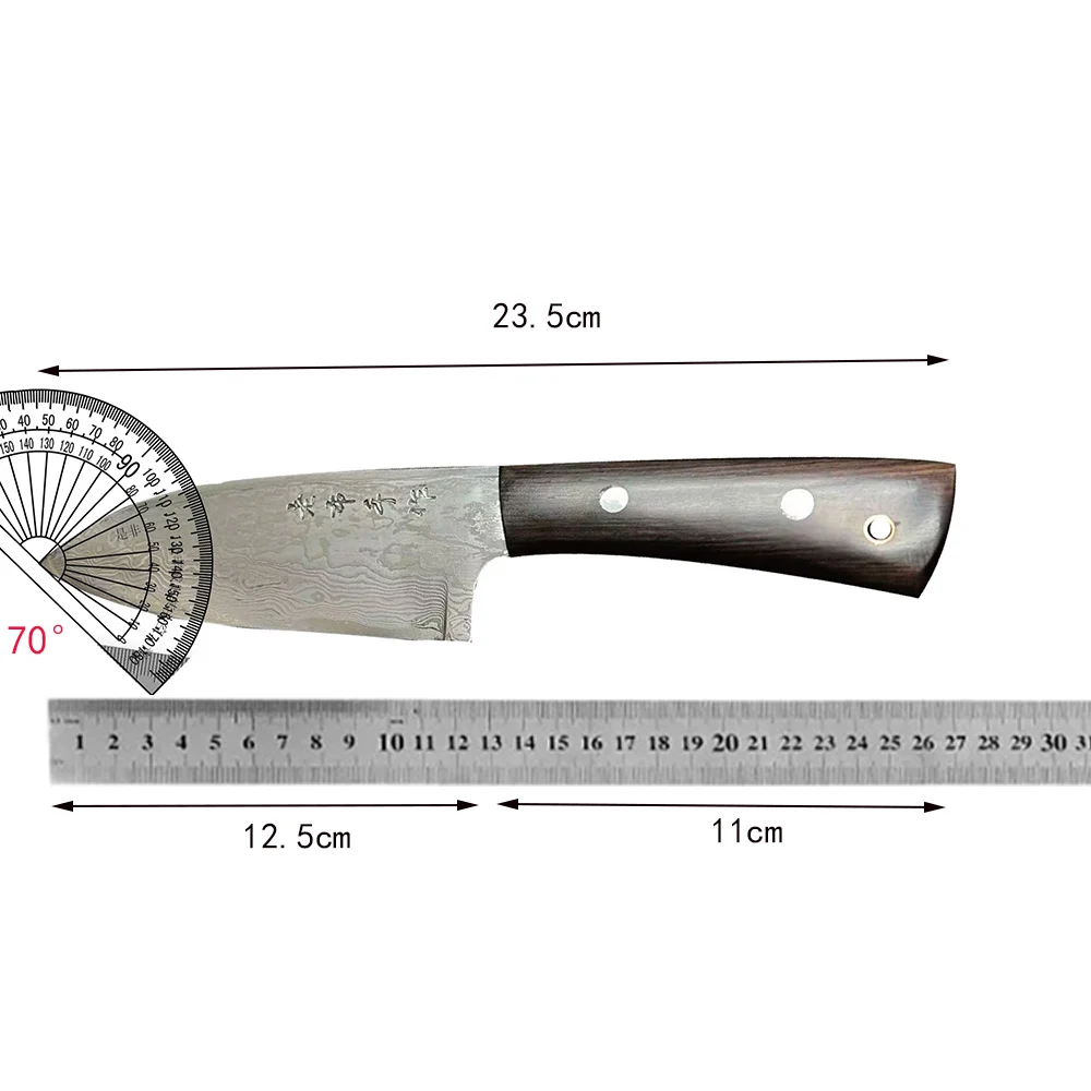 5 Inch Chopper Knife BG42 Aviation Special Steel Core Utility Cleaver BBQ Handmade Forged Damascus Kitchen Knives Rust-resistant
