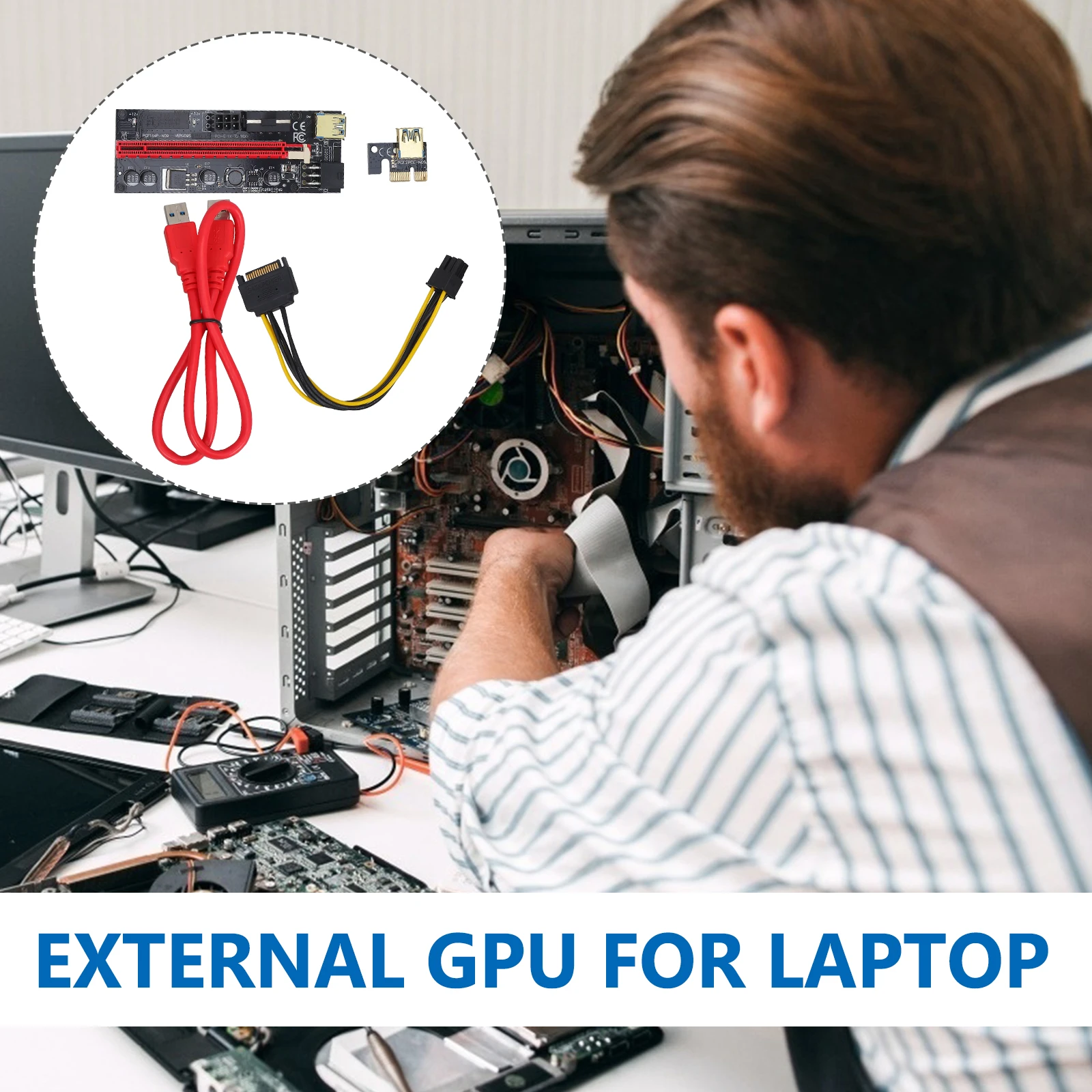 

Pcie Graphics Card Extension Cable 1X to 16X Pcie Riser External Gpu Laptop Notebook Computer Accessories Gaming Multimedia