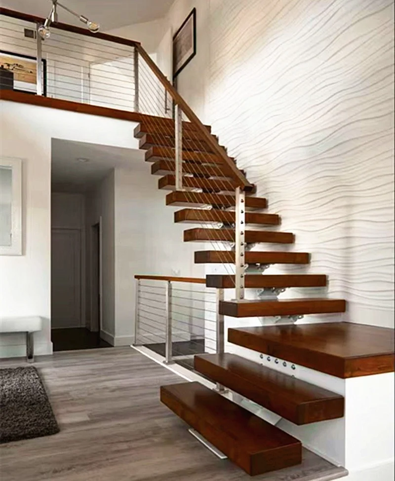 Personalizzazione Scale diritte con fascio in acciaio inossidabile Scala mono stringer Escalier in acciaio fabbricato smontabile