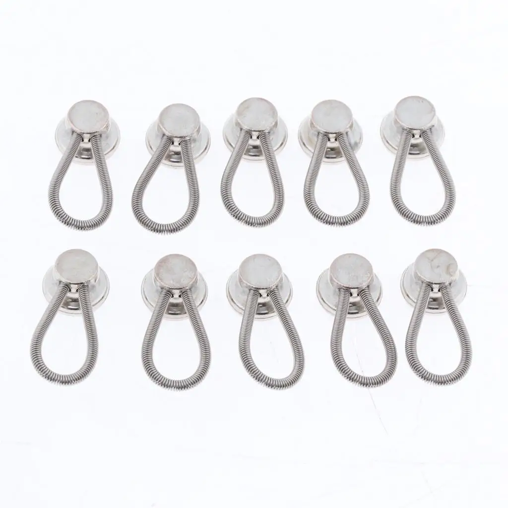 Elastic Alloy Collar Extenders Shirt Neck Button Expander Removable Design for Comfortable Daily Outfits