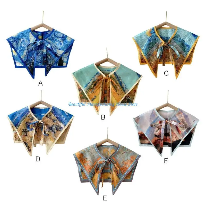 E56A Kobiety Elegancki, odłączany szalik kołnierzy