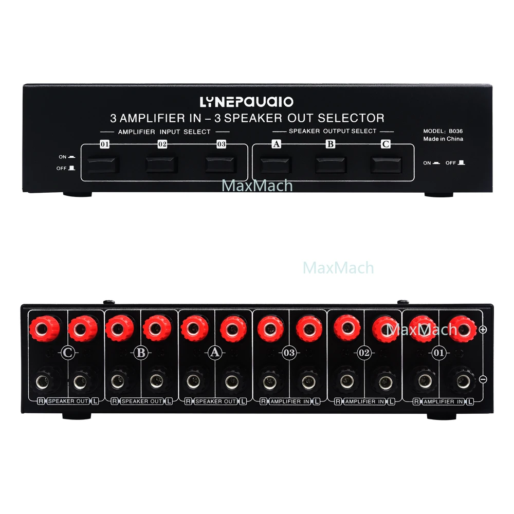

3 in 3 out passive power amplifier speaker selection switcher audio switching distributor comparator without loss