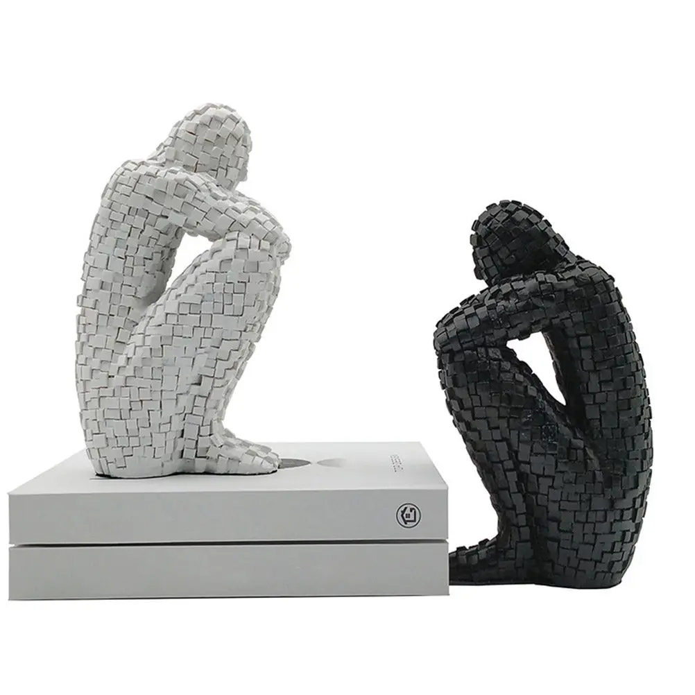 

1Pcs Resin Mosaic Character Ornament Artistic Flavor for Room Easy to Place Shops Homes Offices Decor Resin Adornment