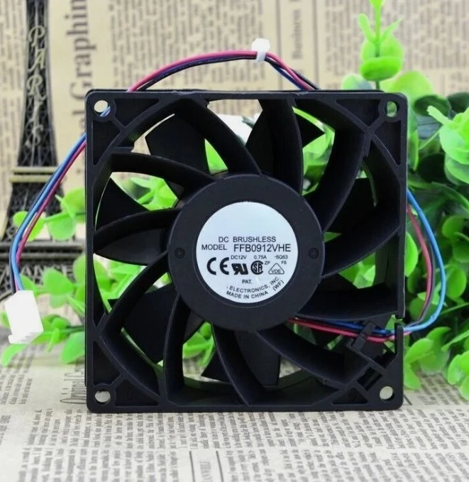 Brandneues Original FFB0912VHE 9 cm 9038 12 V 0,75 A großes Luftvolumen-Chassis-Lüfter F18 Schnelle Lieferung