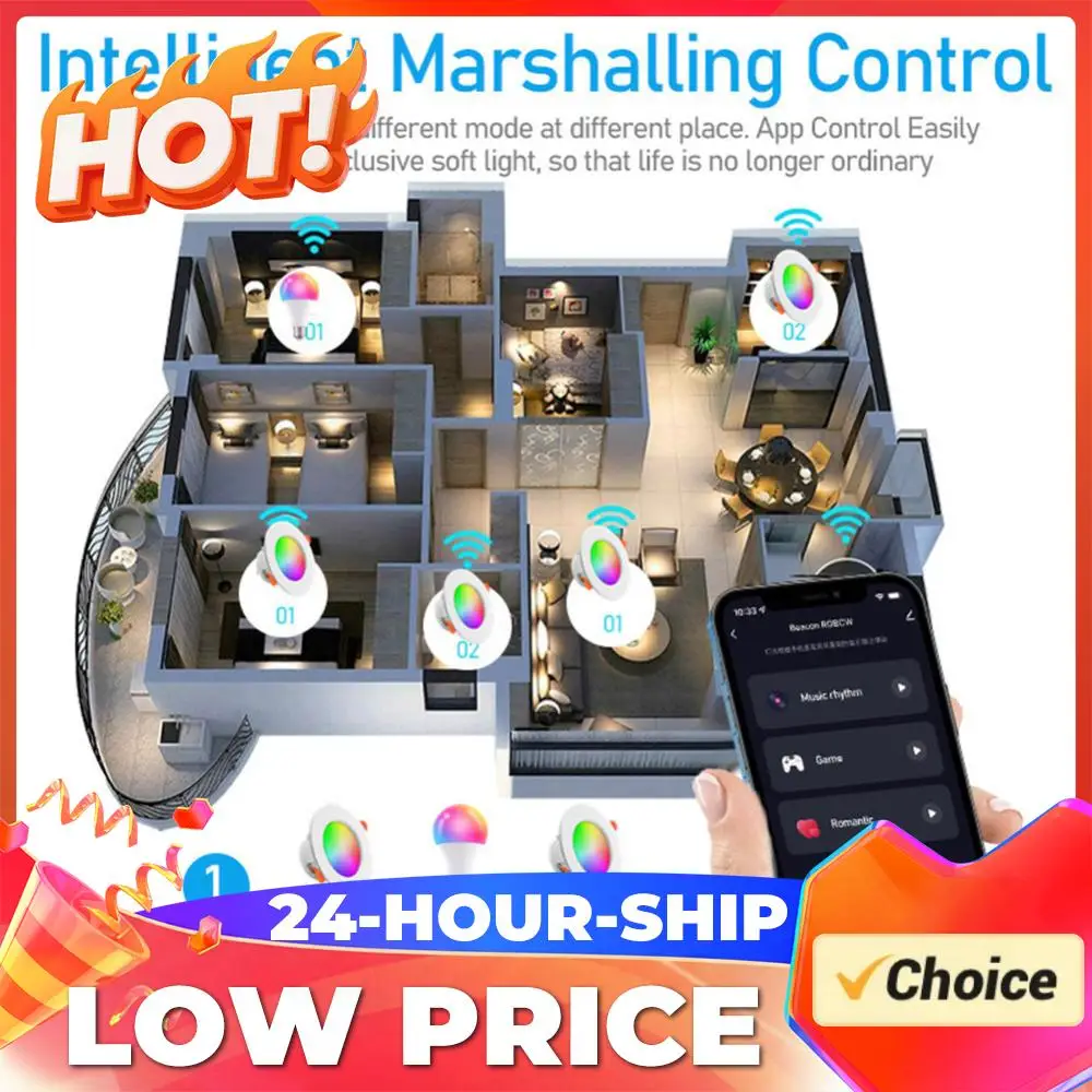 

10W Smart LED Downlight Bluetooth-Compatible Round Spot Light 2700K-6500K Recessed Ceiling Lamp for Living Room Bedroom Decor