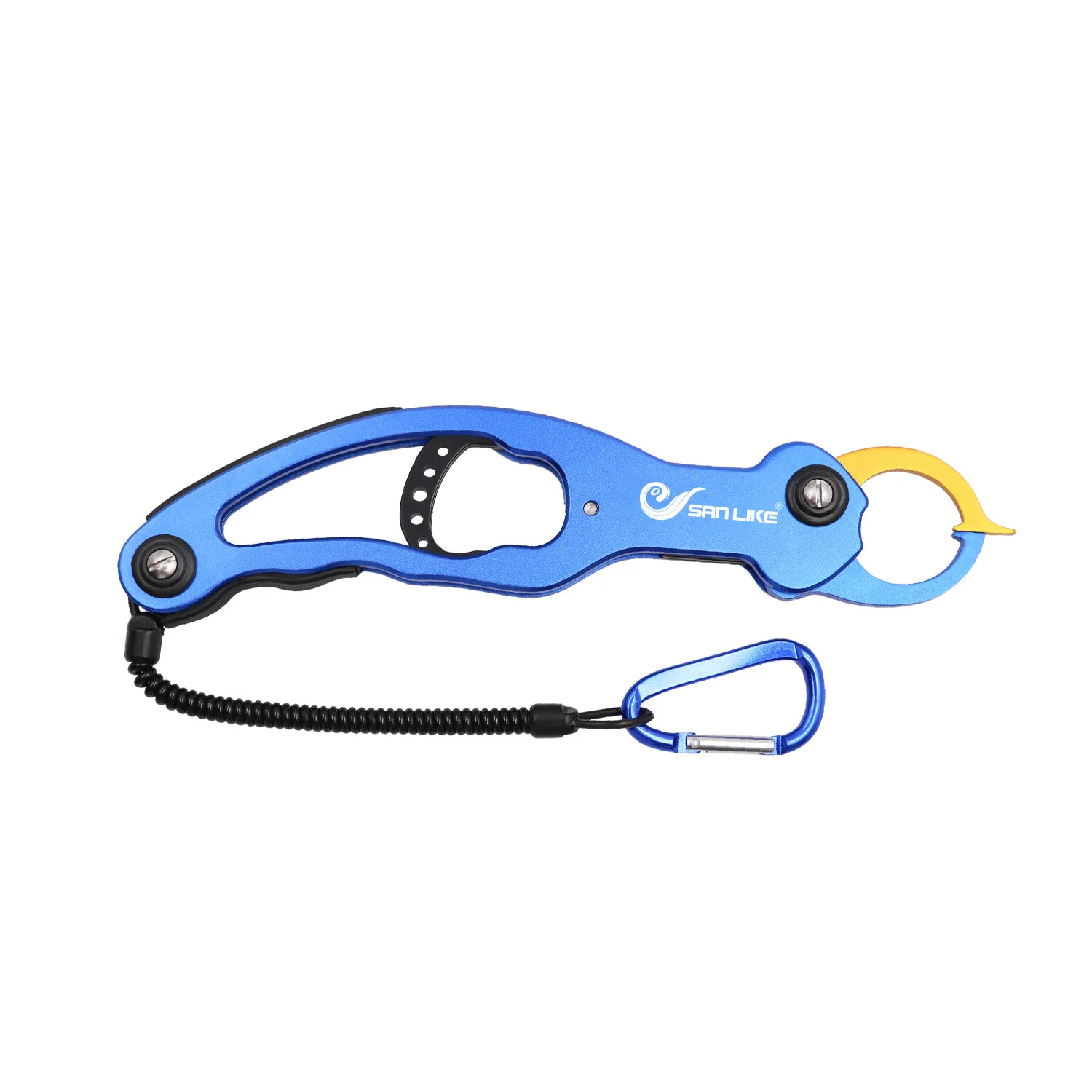 

SANLIKE Fishing Lip Grip Aluminum Fishing Pliers Handle with Lost Cord Easy to Carry Fisherman Control Tackle Tools