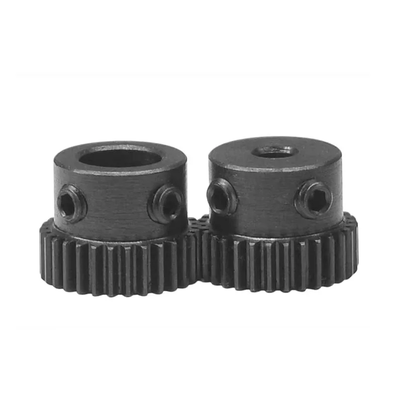 1Pcs 0.5 Module Spur Gear 25 Teeth with Step Shoulder Boss 45 Steel Transmission Gear for Rack and Pinion – Precision 0.5M Gear