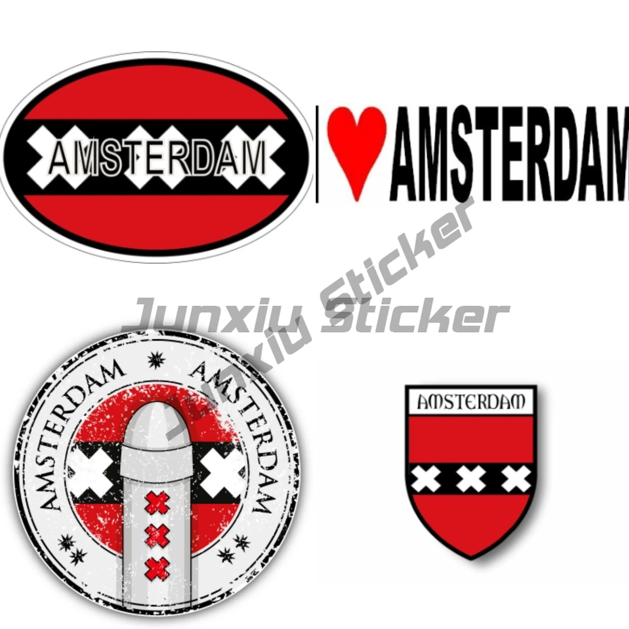 

Amsterdam City Flag Car Bumper Stickers