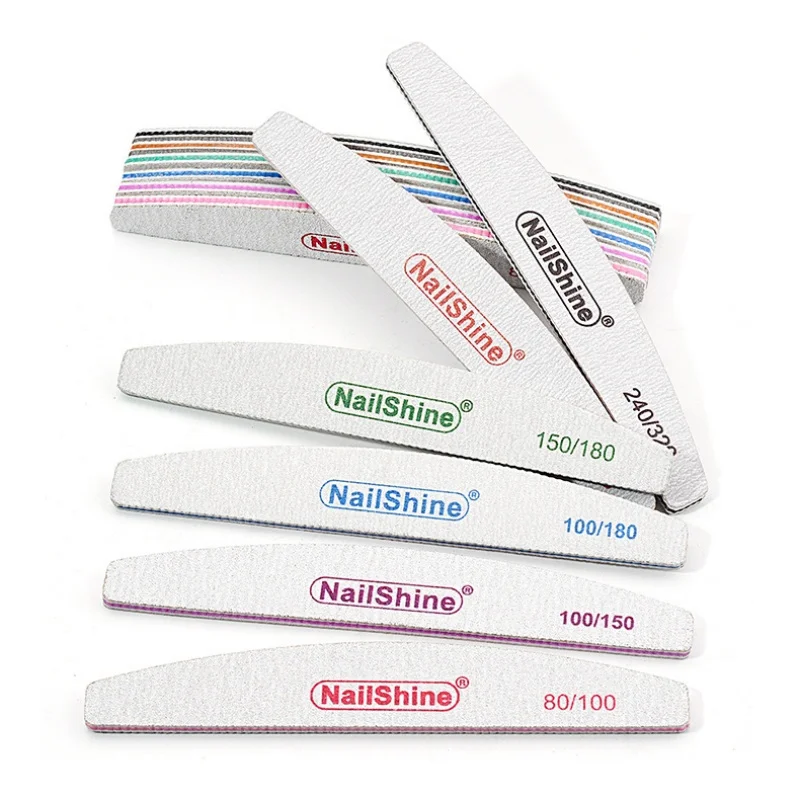 

25Pcs Acrylic Nail File Strong Sandpaper Nail Buffer Block For Manicure Lime a ongle 80/100/150/180/240/320 Washable Boat Files