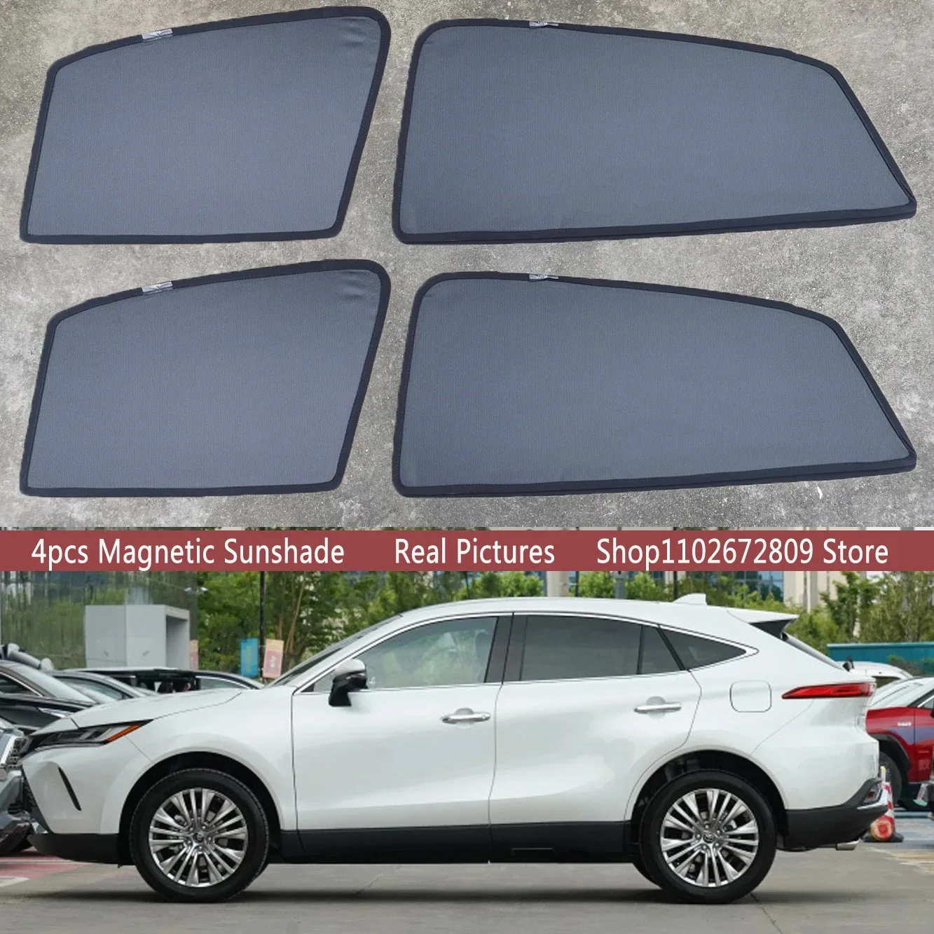

Magnetic Car Sunshades Shield Front Windshield Frame Curtain Sun Shades for Toyota Harrier 80 XU80 2021 -2025 Hybrid Accessories