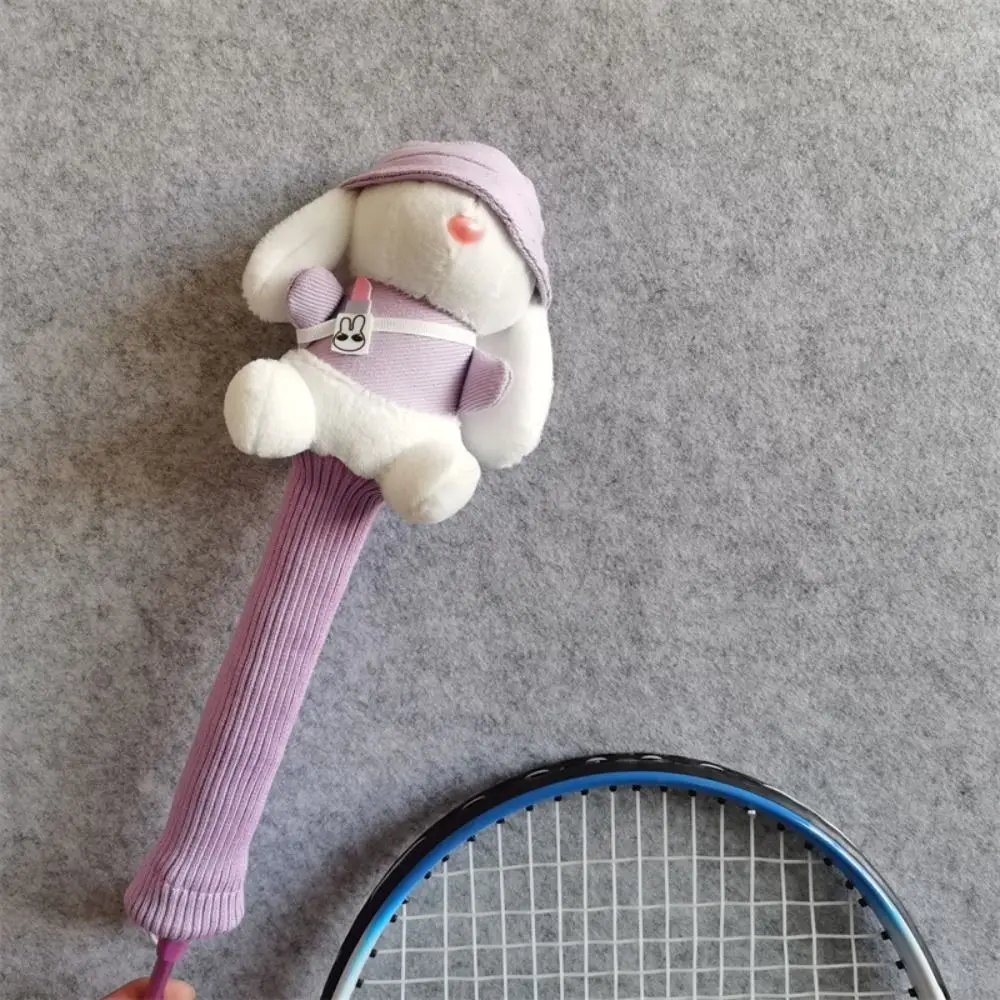 Animal Cartoon Badminton Racket Protector Non Slip Elastic Badminton Racket Handle Cover Cute Drawstring