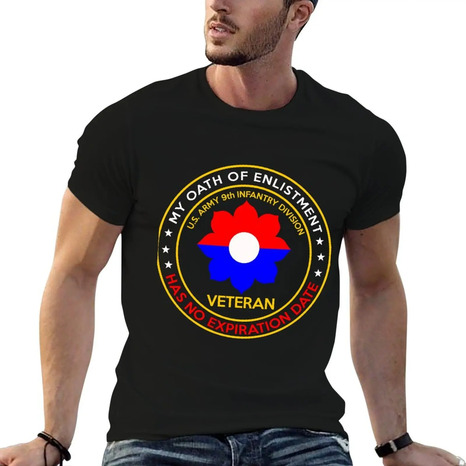 

9th Infantry Division Veteran T-Shirt men t shirt cotton 100% man t shirt cotton high quality T-Shirt