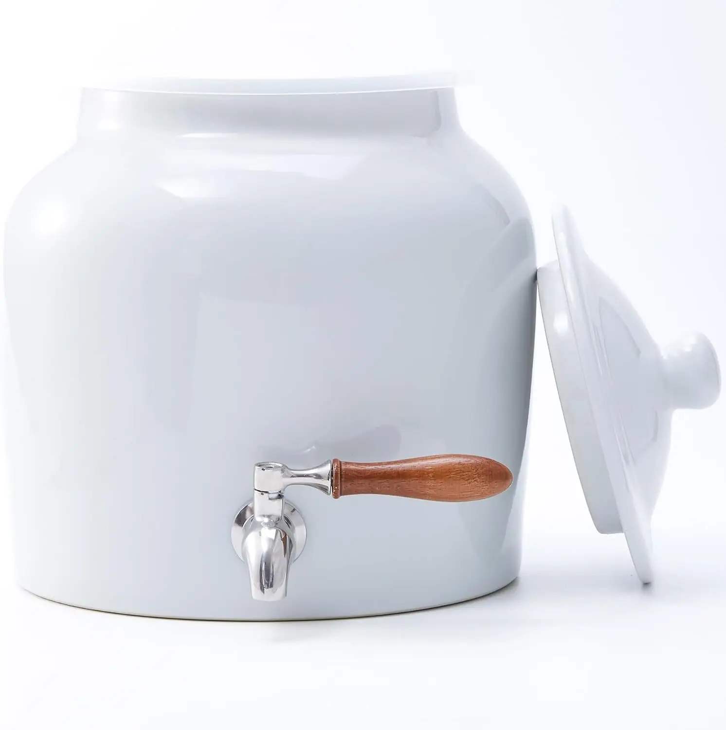 Ceramic Water Dispenser for 3-5 Gallon Bottles with Stainless Steel Faucet
