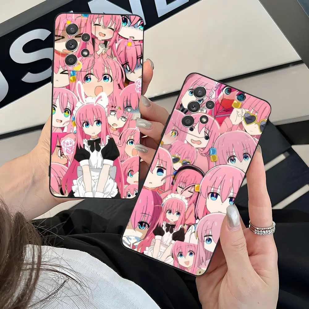 Bocchi Rock Hitori Gotou Phone Case for Samsung Galaxy M55 54 42 35 34 33 32 23 22 15 14 13 12 F55 5G Soft TPU Shockproof Cover