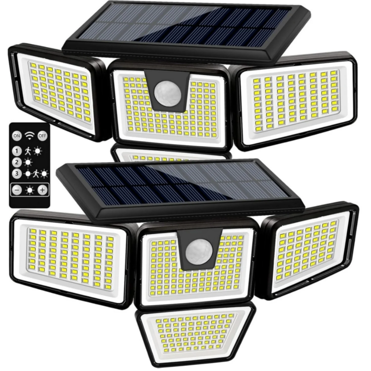 

Solar Outdoor Lights 300 LED Waterproof Motion Sensor Outdoor Lights, Solar Security Flood Lights 270° Wide Angle Light for Yard