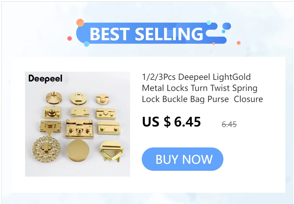 2/3/4/5Pcs Deepeel 50mm/35mm Handbag Lock Replaceable Snaps Clasp Locks Bag Purse Closure Buckles DIY Leather Crafts Accessories