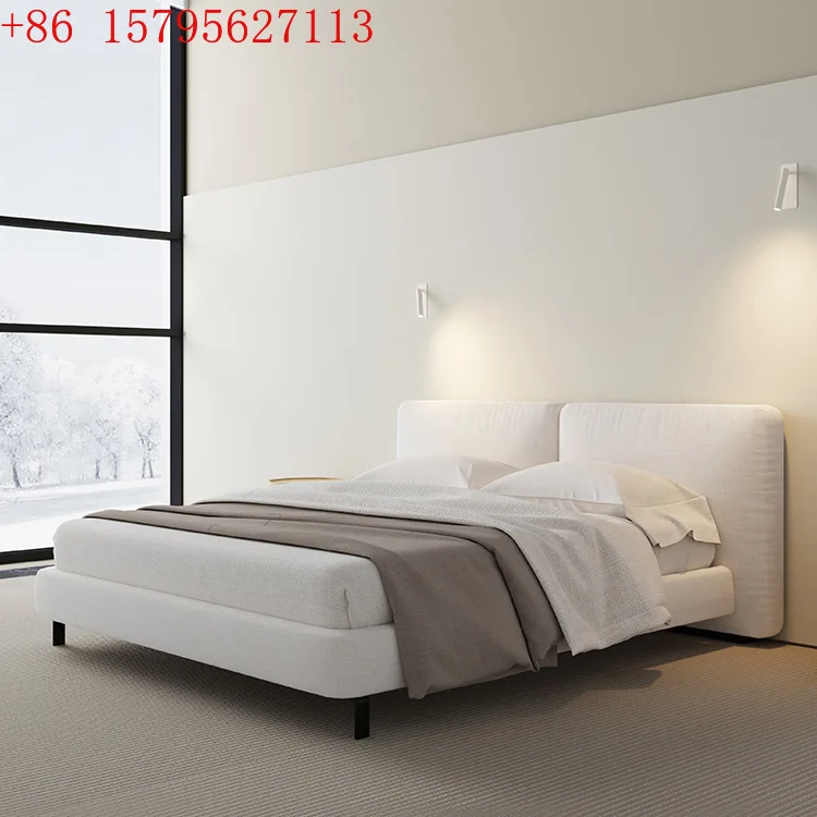 

Simple cloth bed, small apartment bedroom, 1.8m master bedroom, double fabric bed
