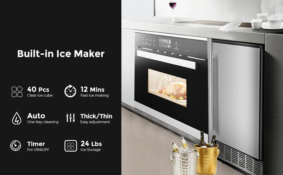 Hicon-máquina para hacer cubitos de hielo para cocina, nuevo diseño, 110V-240V, CE, ETL