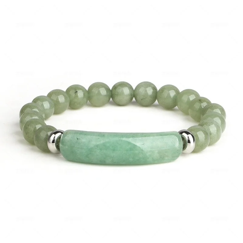 Fashionable Elastic Knitting Crystal Bracelet Classic Leisure Women\'s Ethnic Style Ball Bracelet Simple Natural Stone Bracelet