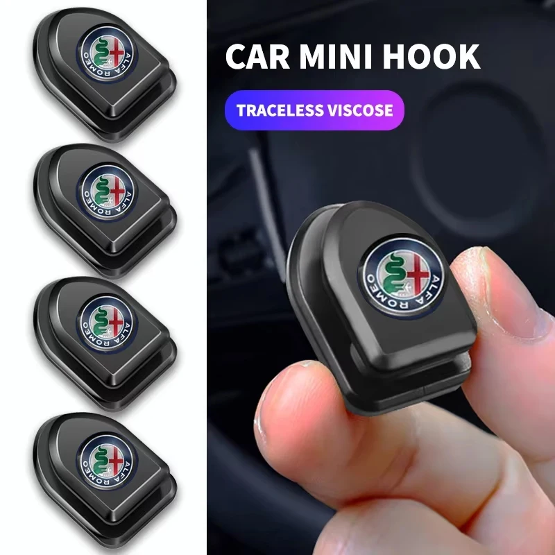 

Car Hook Sricker Hanging Portable Hanger for Alfa Romeo Badge Mito Giulia GT 156 159 147 155 Giulietta Stelvio Brera 166 147GT