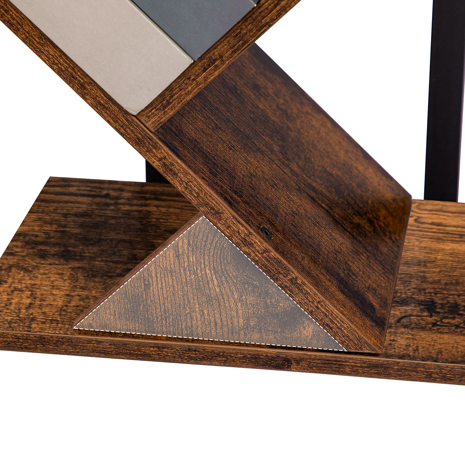 HOOBRO Tree Bookshelf Tall 9-Tierowa stojąca półka na książki Wysoki regał z drewnianymi półkami na płyty CD Albumy do domowego biura